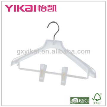 New Style Plastic Coat Hanger With 2pcs PP Clips